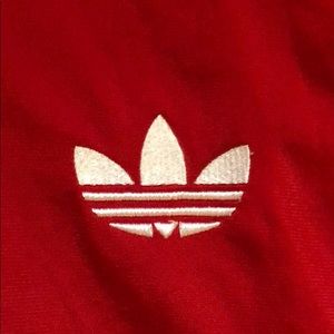 Red adidas track suit jacket